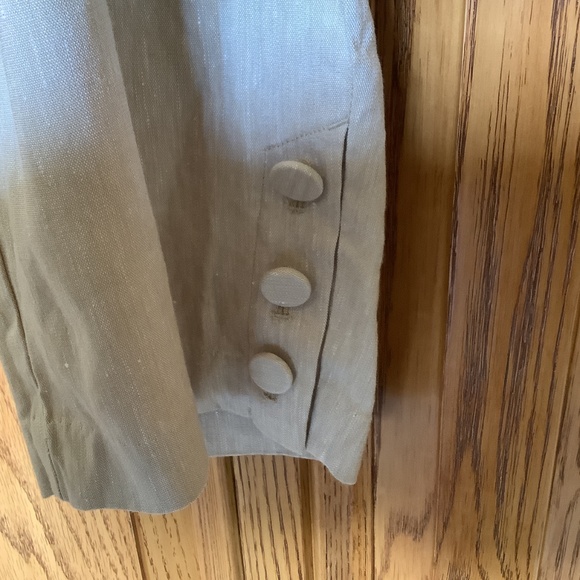 JJILL Beige Linen Pants - with side buttons at the ankles...so cute! - Picture 4 of 4